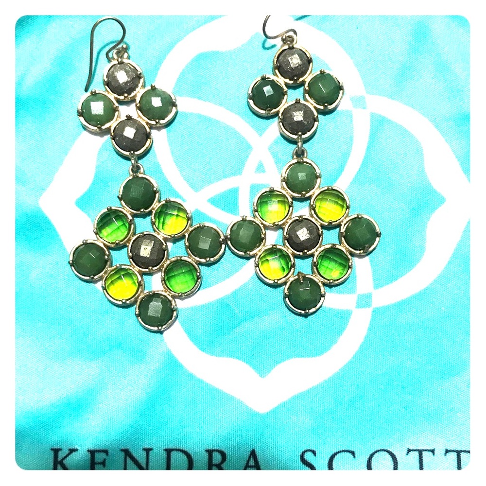 Kendra Scott Green Earrings